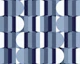 Large Blue Retro Geometric Shapes