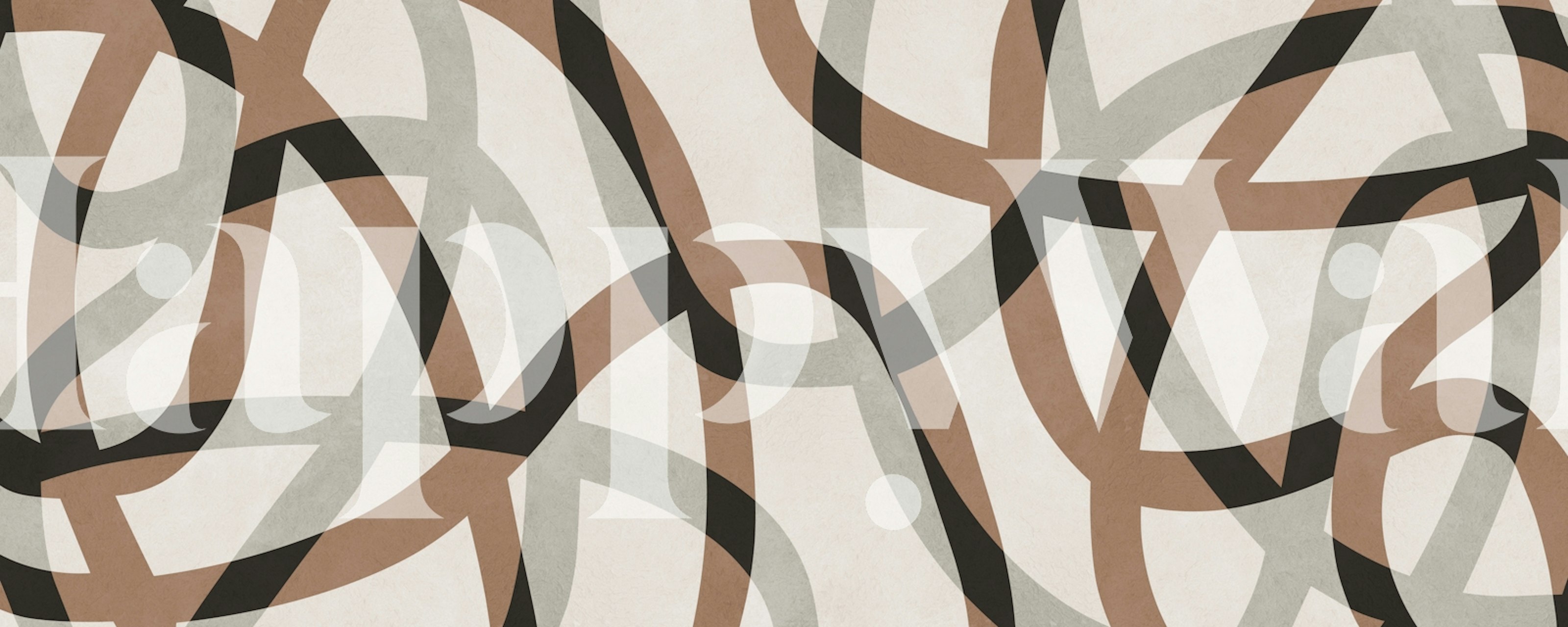 Retro Interwoven Lines wallpaper in a room