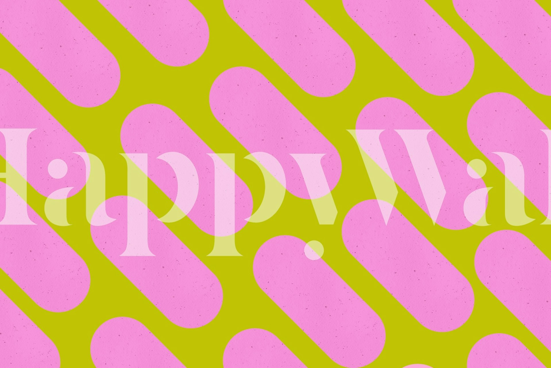 Pink ovals on a green background geometric wallpaper