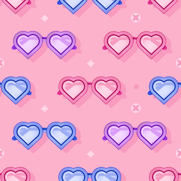 Y2K Pastel Heart Sunglasses