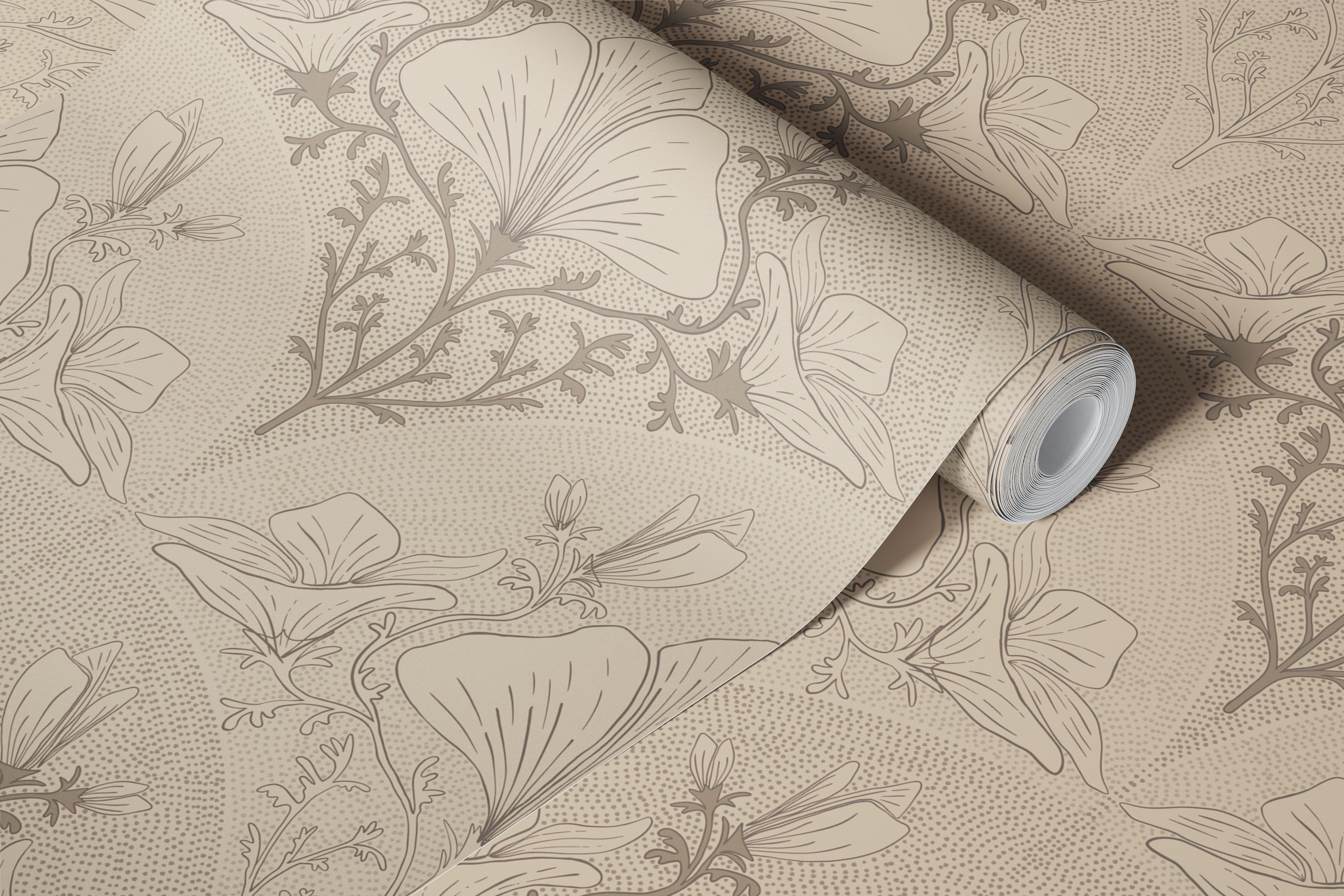 Cottage Core Glam wallpaper in a decorated room