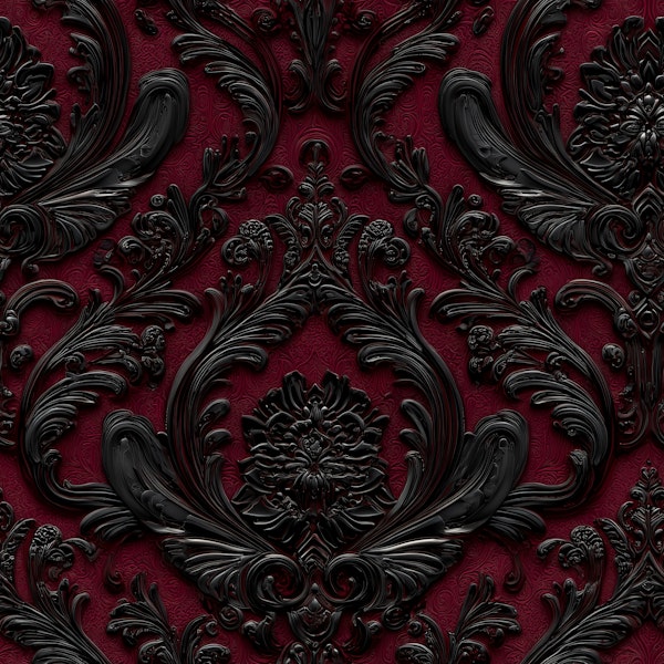 Elegant Red Baroque Design