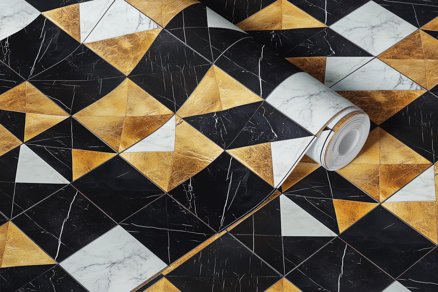 Marble and Gold Harmony wallpaper roll