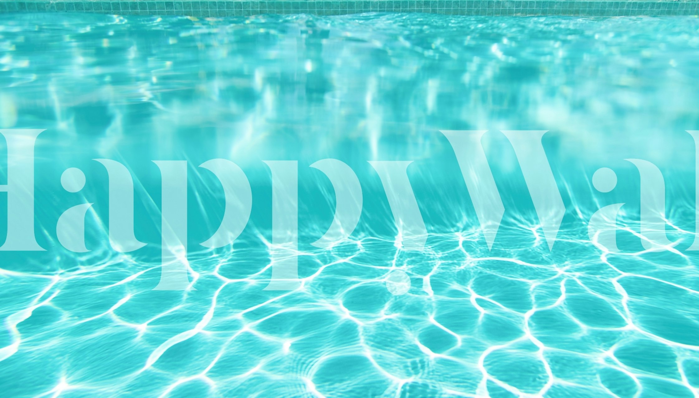 Underwater pool wallpaper in una stanza