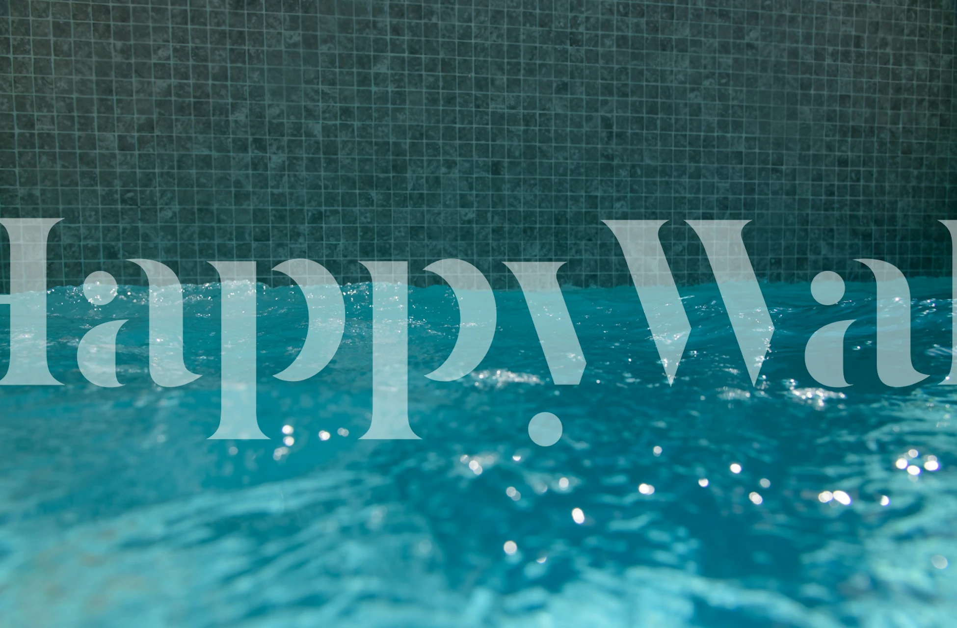 Papier peint Blue Tranquility Pool Bliss dans une pièce