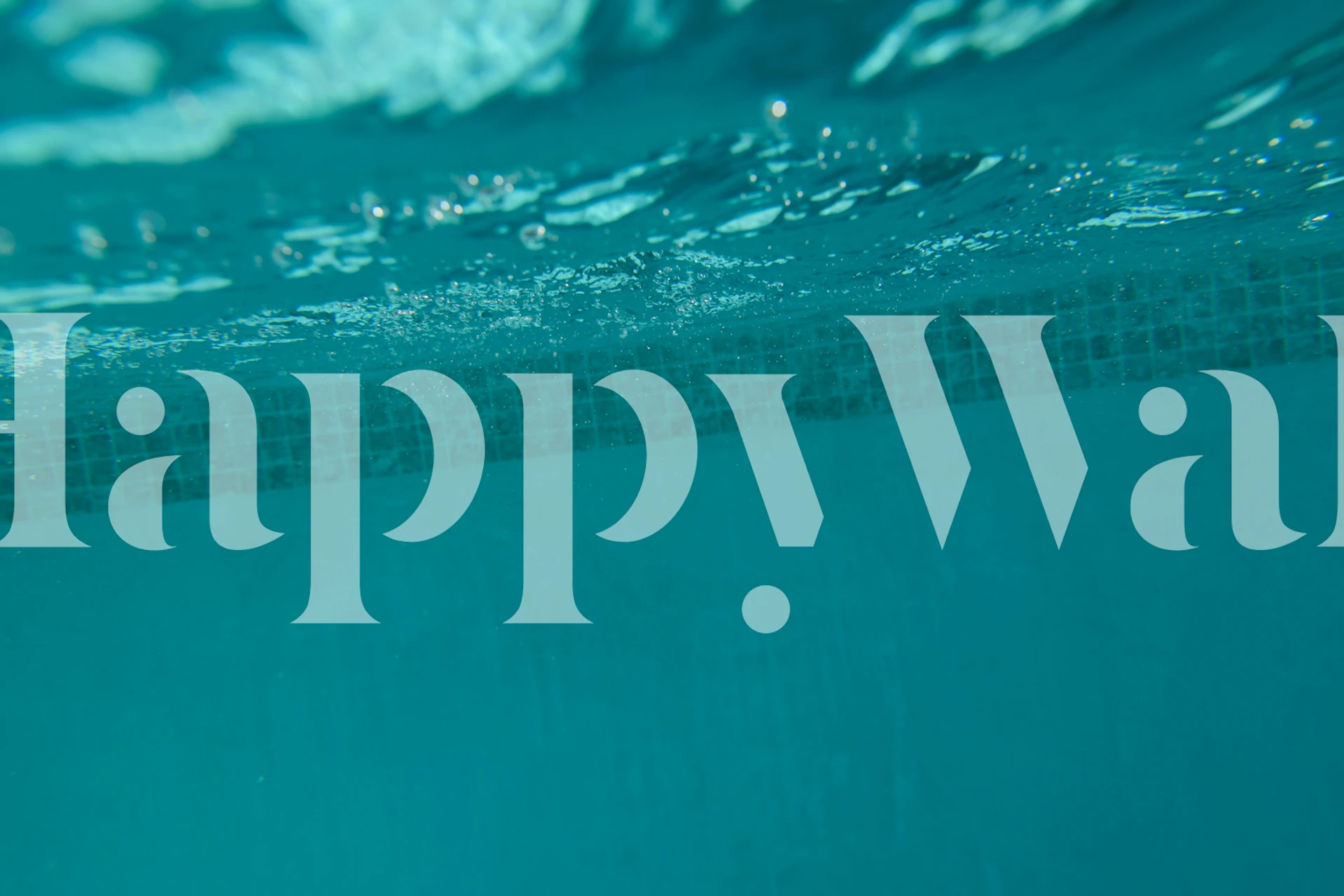 Underwater Pool Glam 2 wallpaper in a room