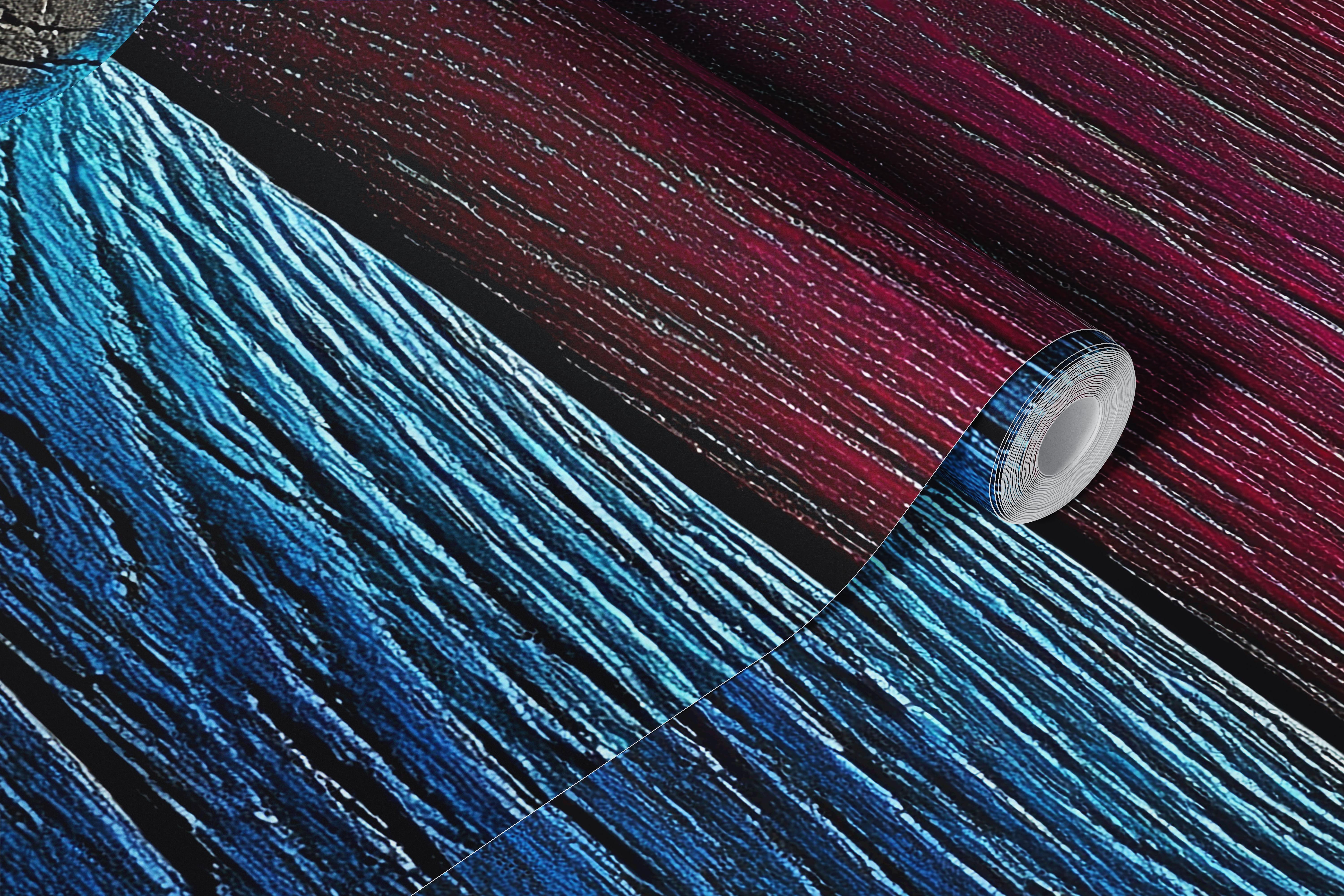 Rustic colorful wood wallpaper design