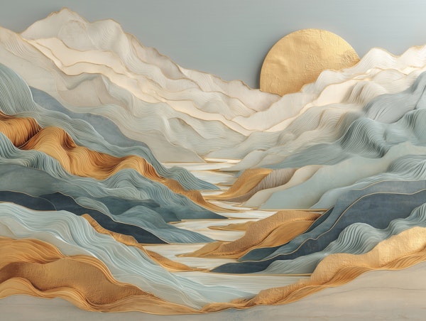 Ethereal Mountain Layers
