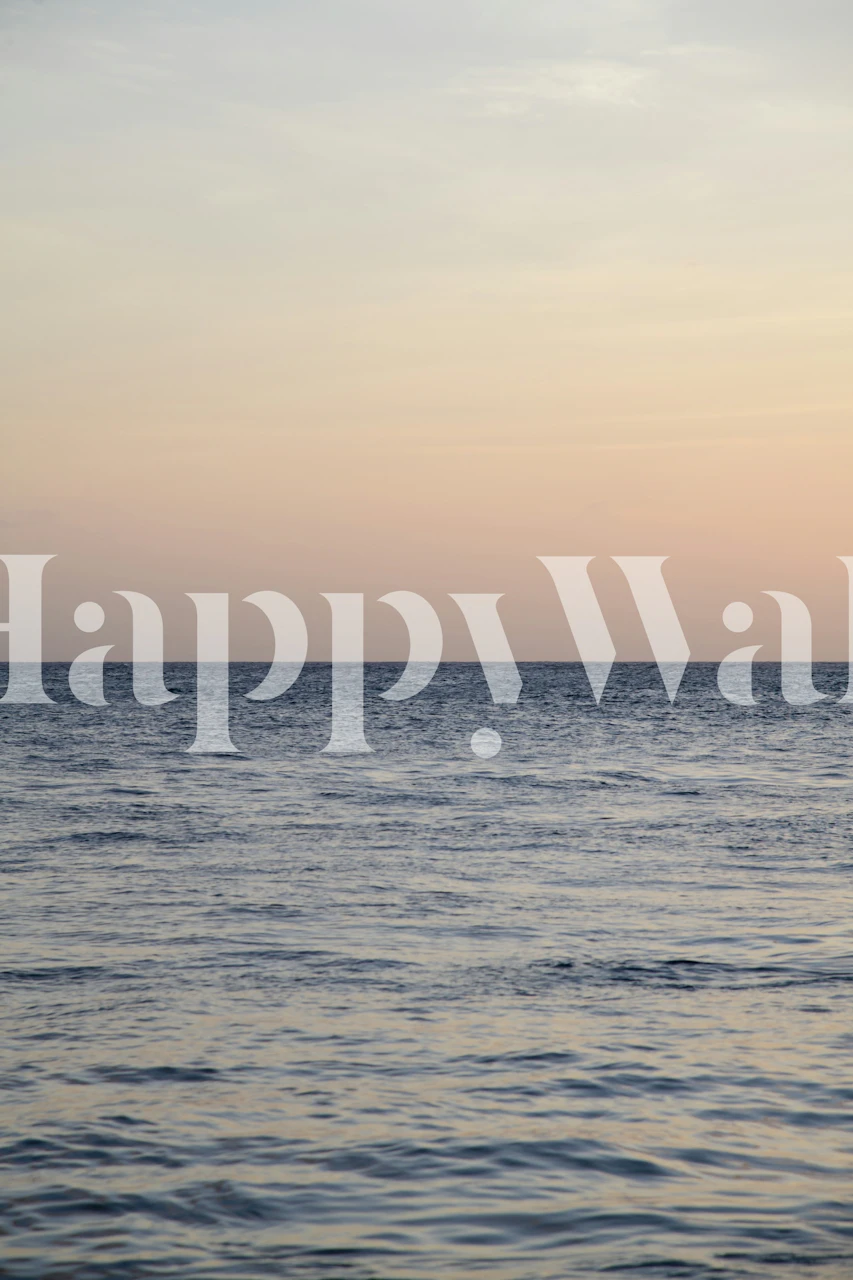 Dreamy pastel Caribbean sunset wallpaper in a room