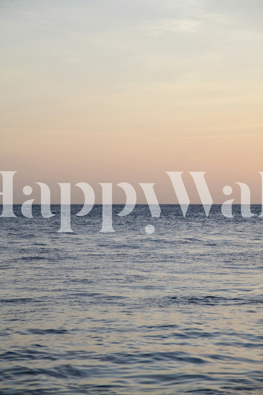 Drömig pastel Karibisk solnedgång tapet i ett rum