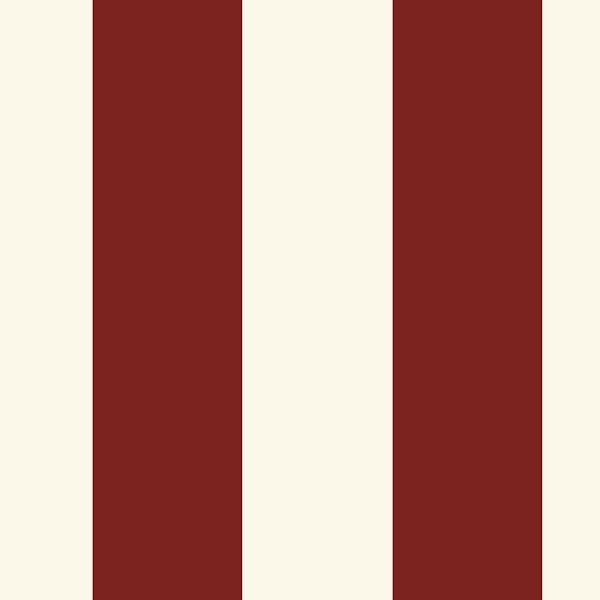 Romantic awning stripe cherry red and ivory