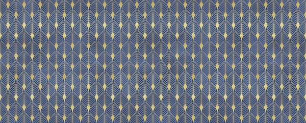 Blue and Gold Art Deco