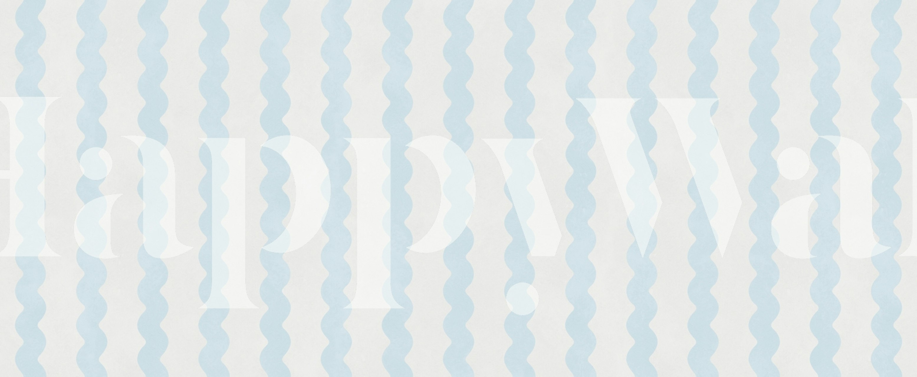 Blue Wavy Stripes tapet i ett rumsmiljö