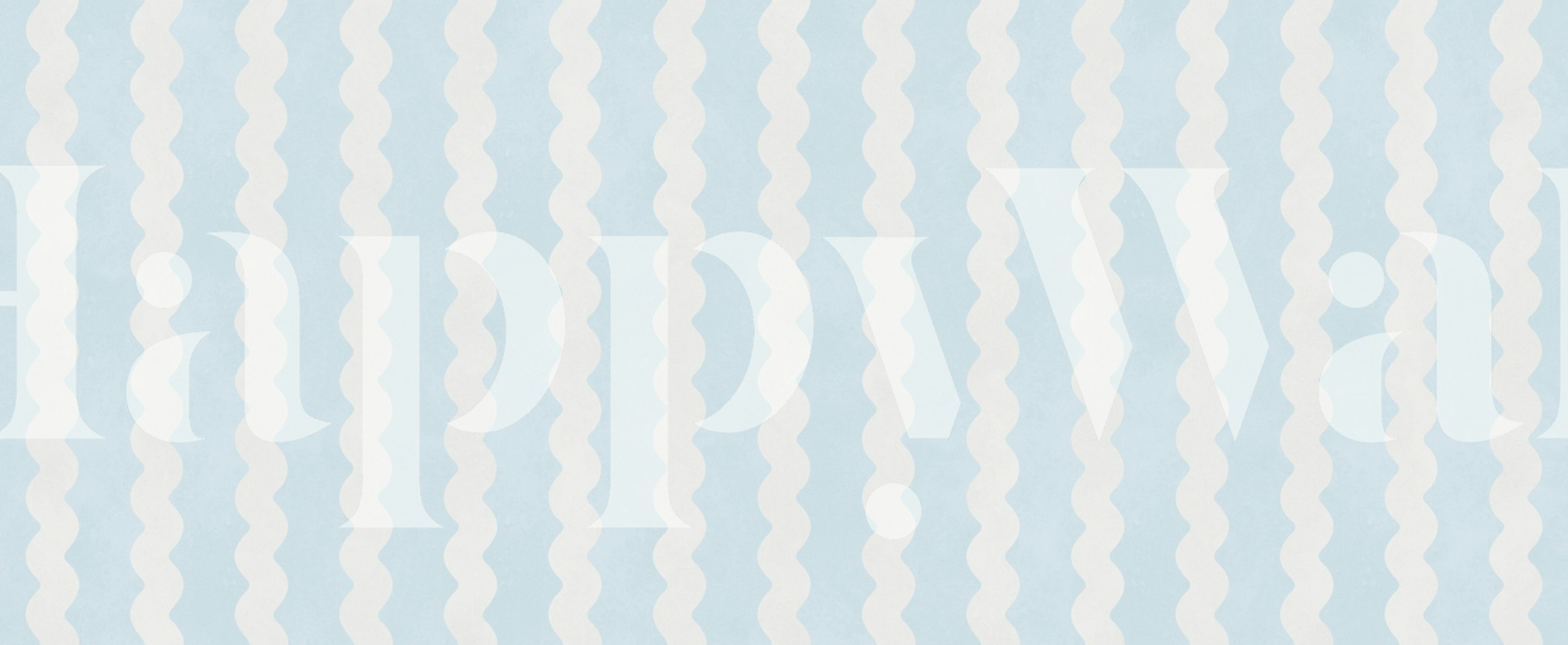 Wavy striped pattern in soft blue and white tones wallpaper