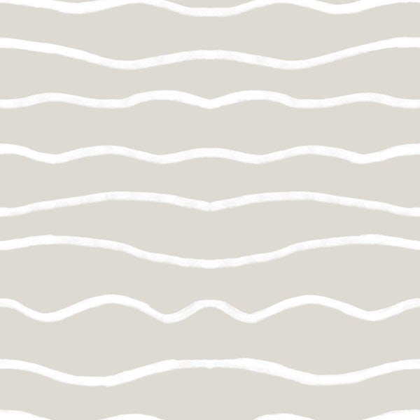 Beige Wavy Stripes Pattern