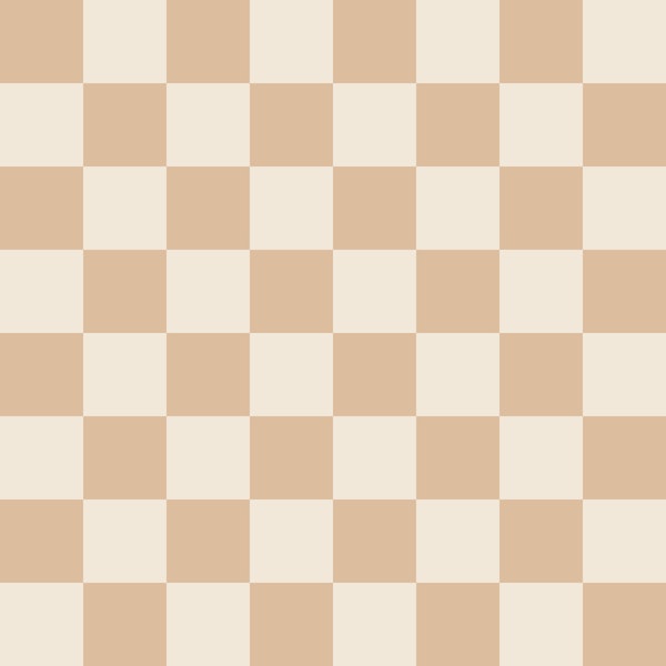 Teddy Brown and Soft Beige Checkerboard - M
