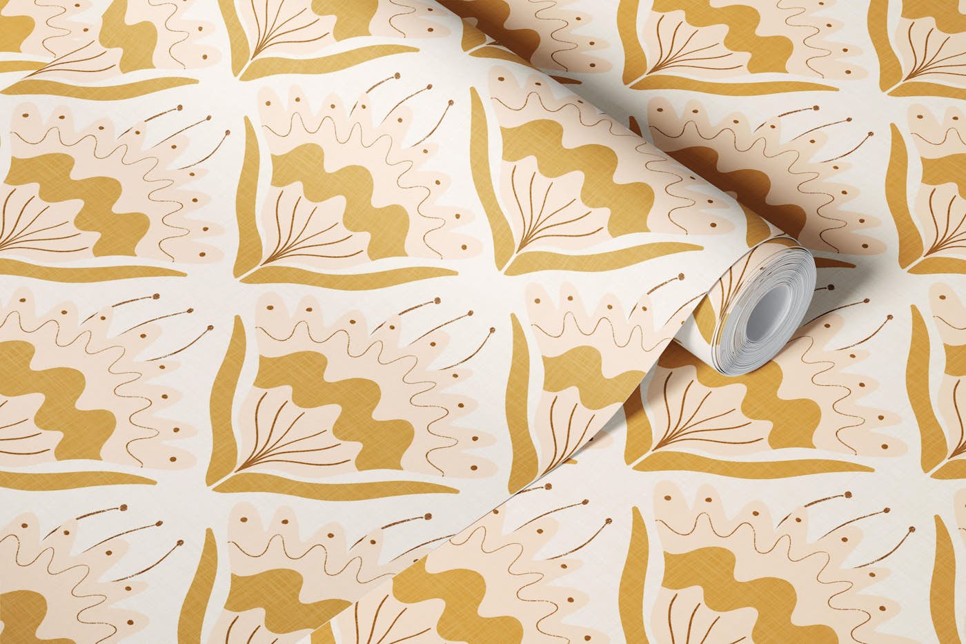 Mid-Century Blossom wallpaper roll