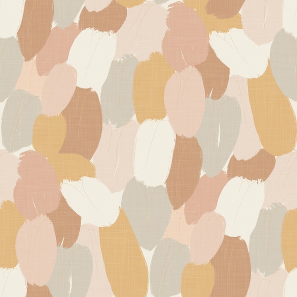 Warm Abstract Paint Strokes in tan & beige