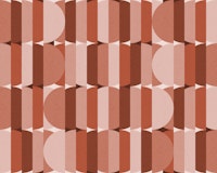 Terracotta Clay Rust Retro Geometric Shapes wallpaper