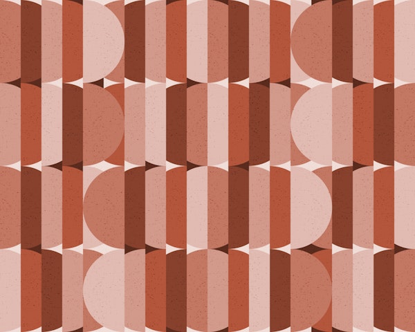 Terracotta Clay Rust Retro Geometric Shapes