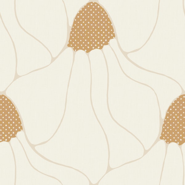 Oversized abstract daisy shapes