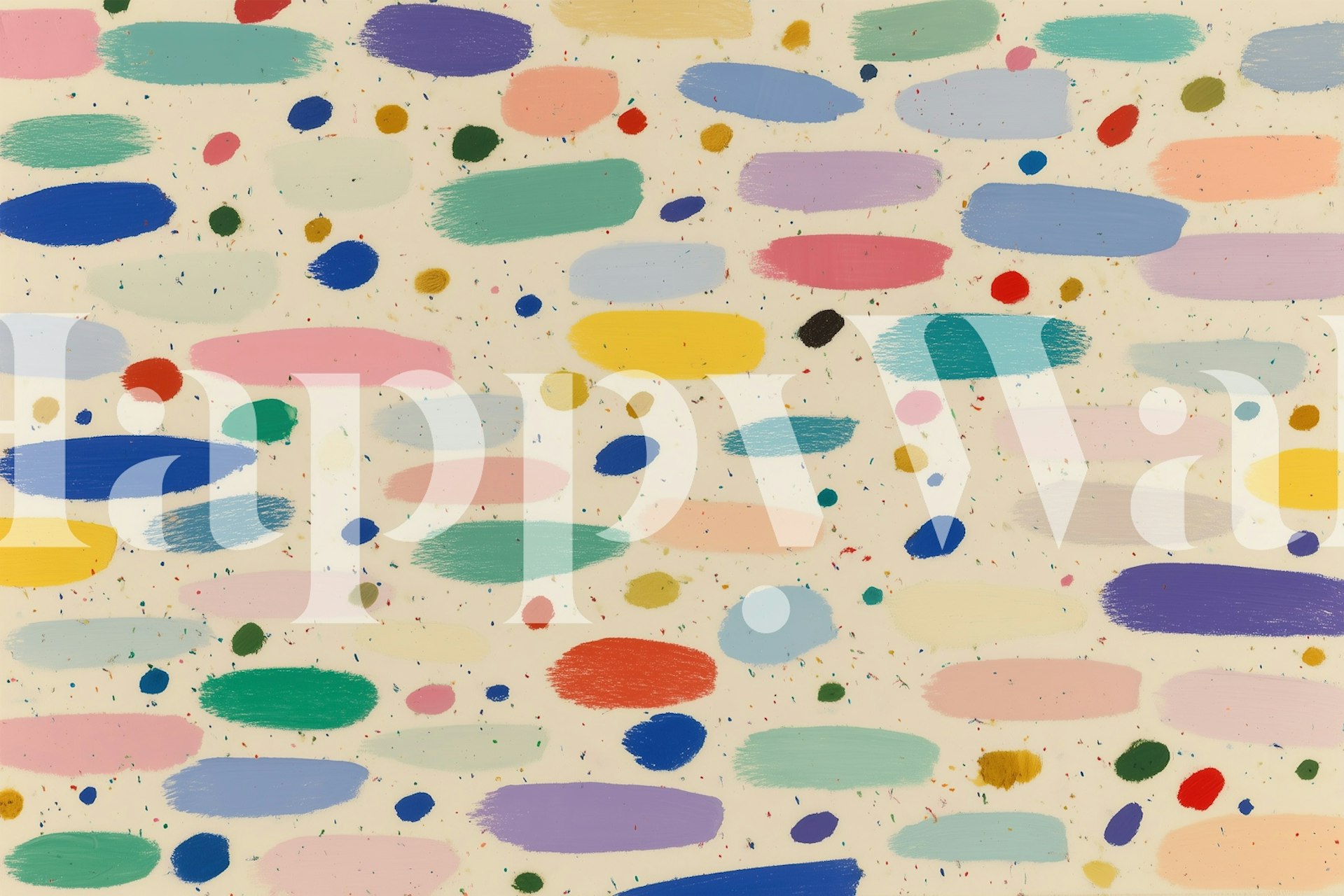 Colorful abstract brush strokes in soft pastel colors wallpaper