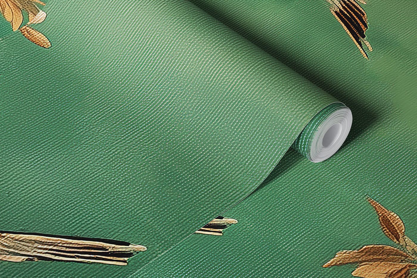 Elegant Floral and Bird Scene wallpaper roll