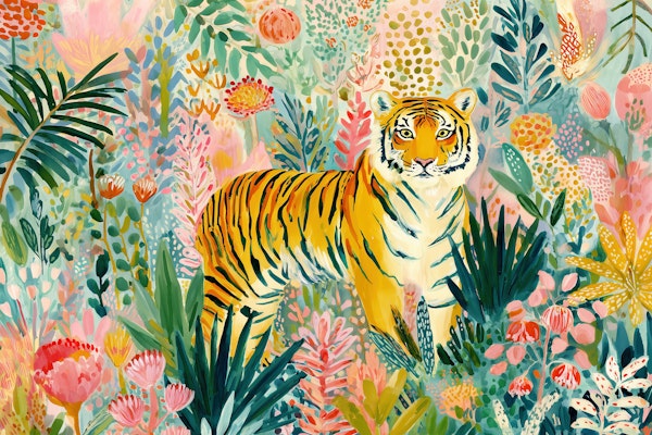 Vibrant Jungle Wild Tiger