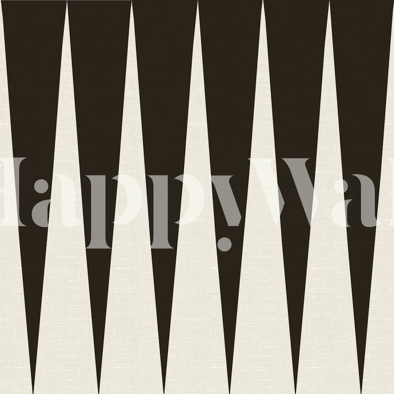 Black and white zigzag geometric pattern wallpaper