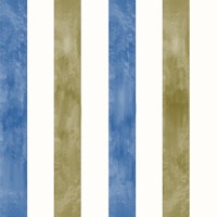 Blue Olive Watercolor Cabana Stripes ταπετσαρία