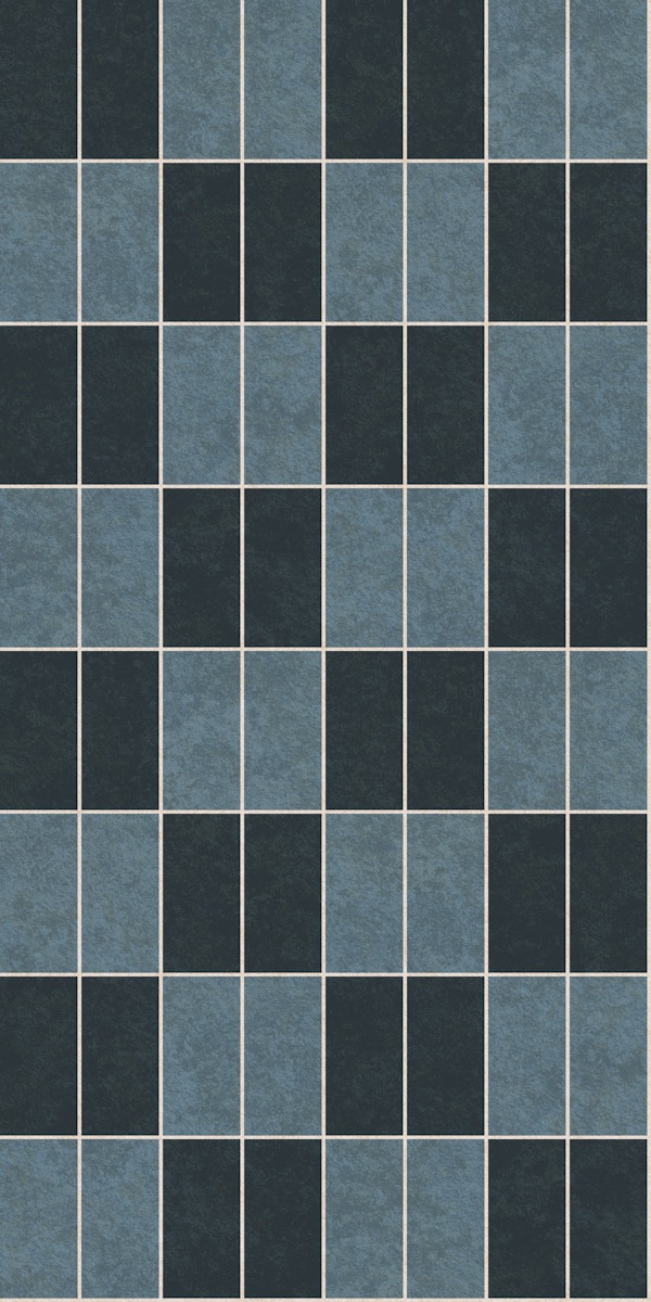 Checkerboard Vertical stack Tile Moody Blue