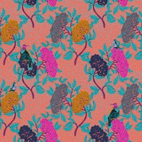 Pyracantha in Salmon Orange ταπετσαρία