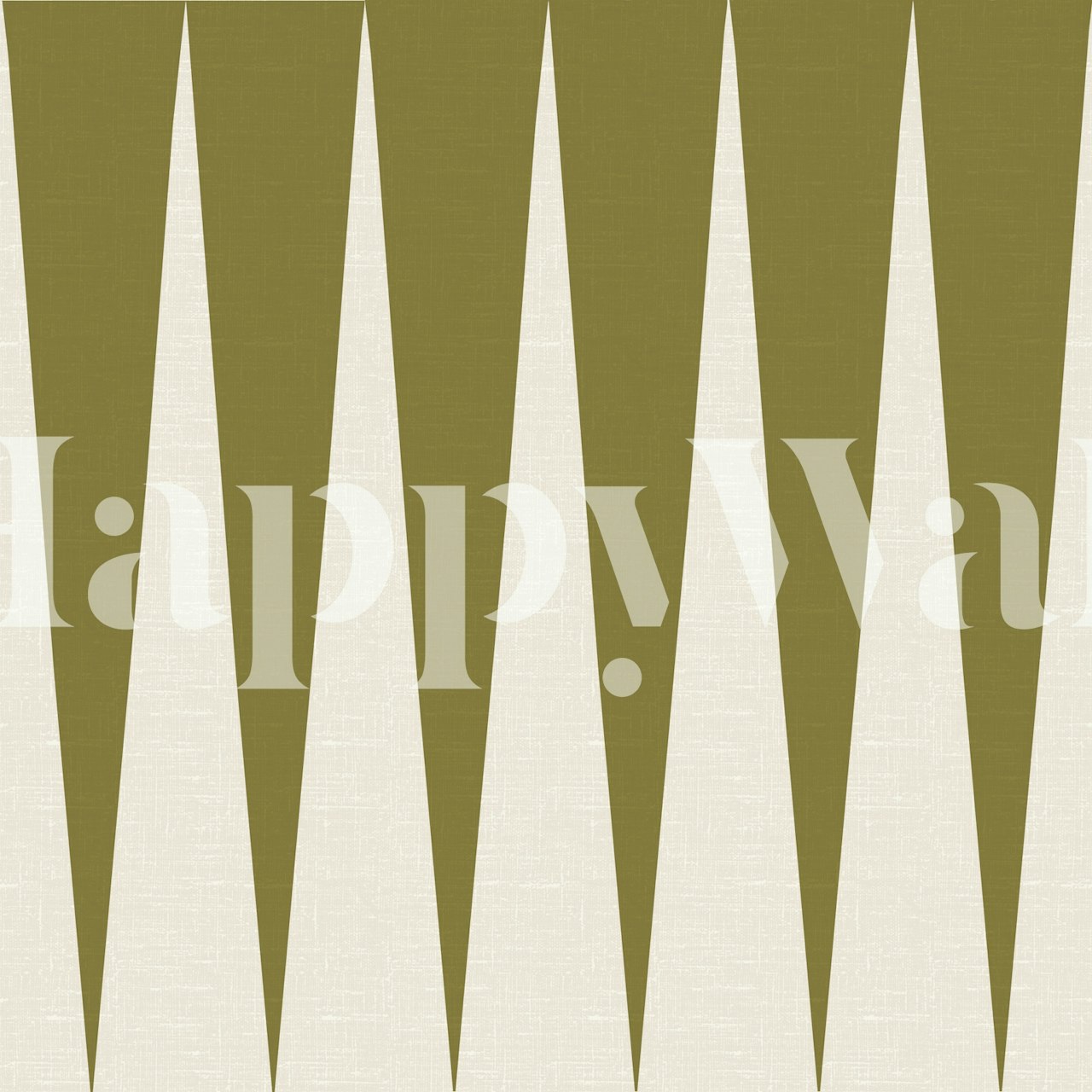 Ταπετσαρία Contemporary Olive Gold Peaks σε δωμάτιο