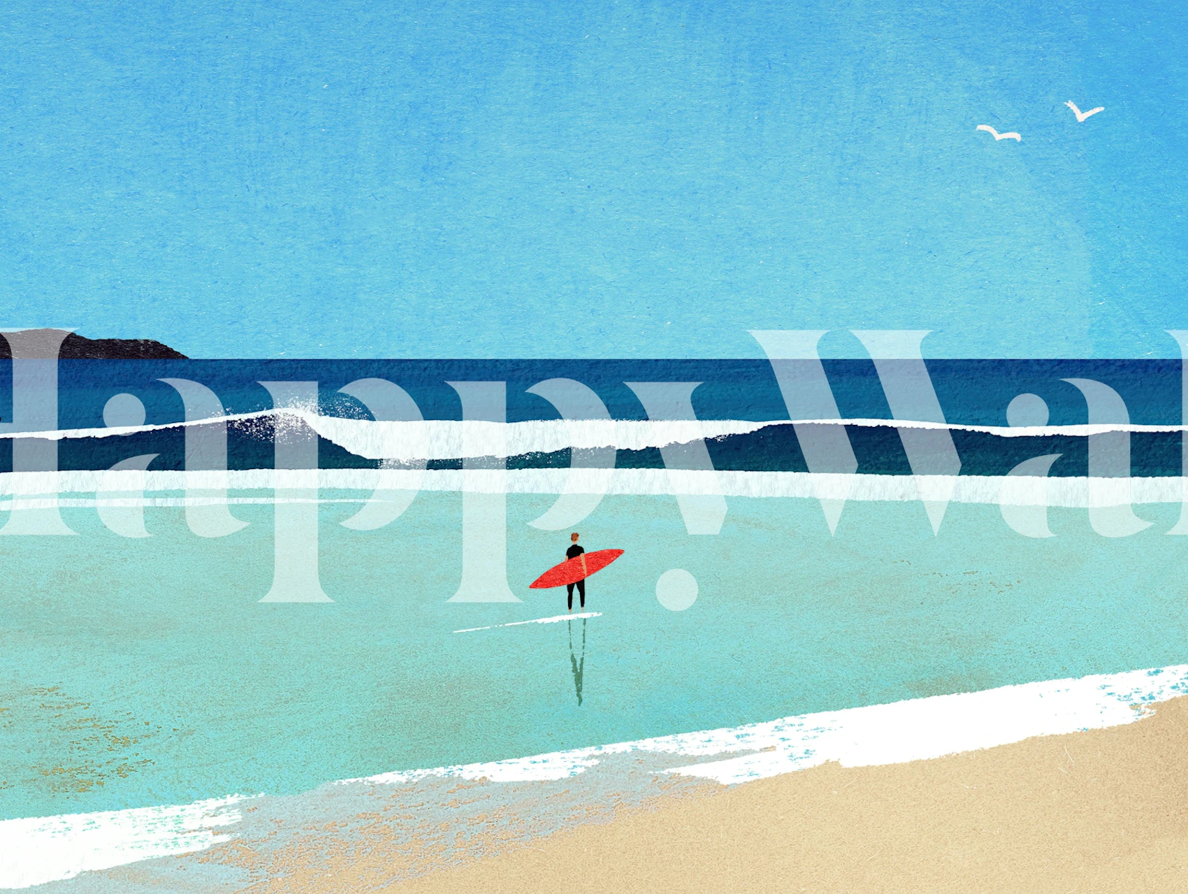 Coastal Surf Adventure tapet i ett rum