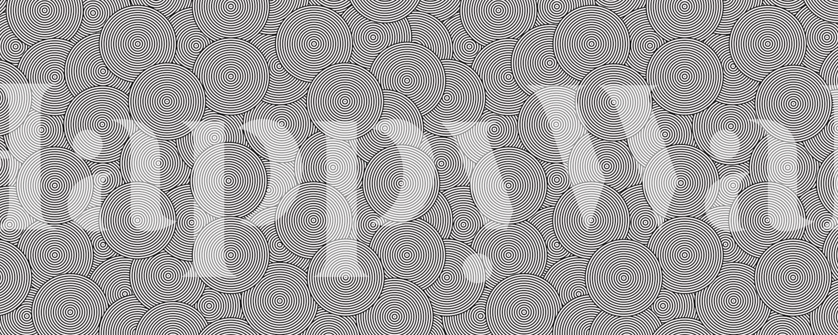 Concentric Circle Waves behang in een kamer