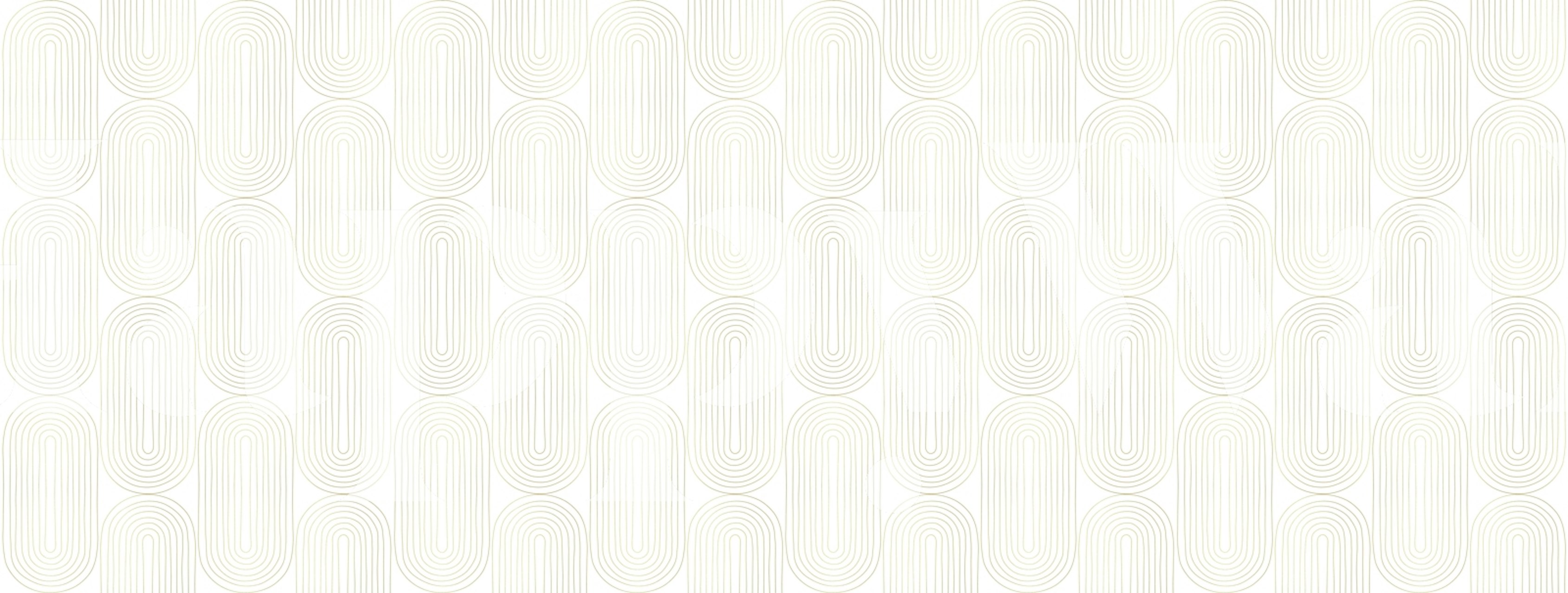 Retro arch geometric design wallpaper in a room