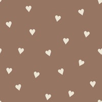 Pretty Little Hearts - cream on Mocha - small wallpaper