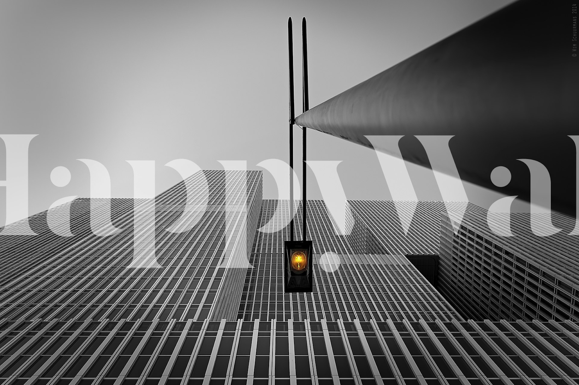 Yellow light wallpaper in a room