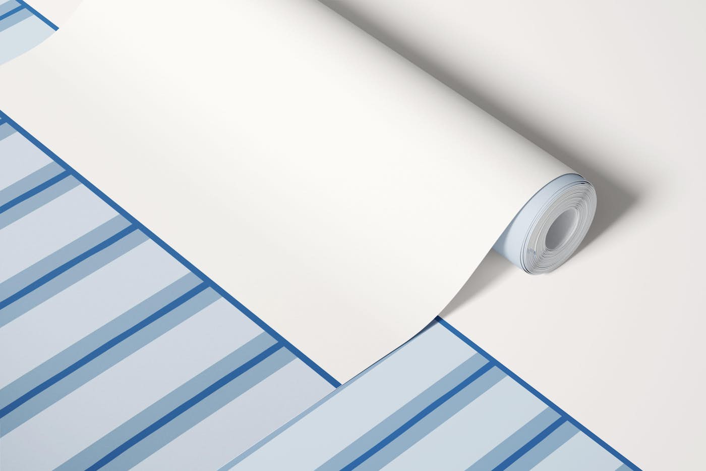 Chic Stripes Panel Blue wallpaper roll