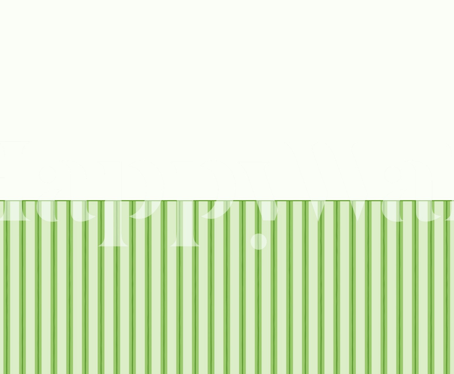 Green and white striped wallpaper in a modern design