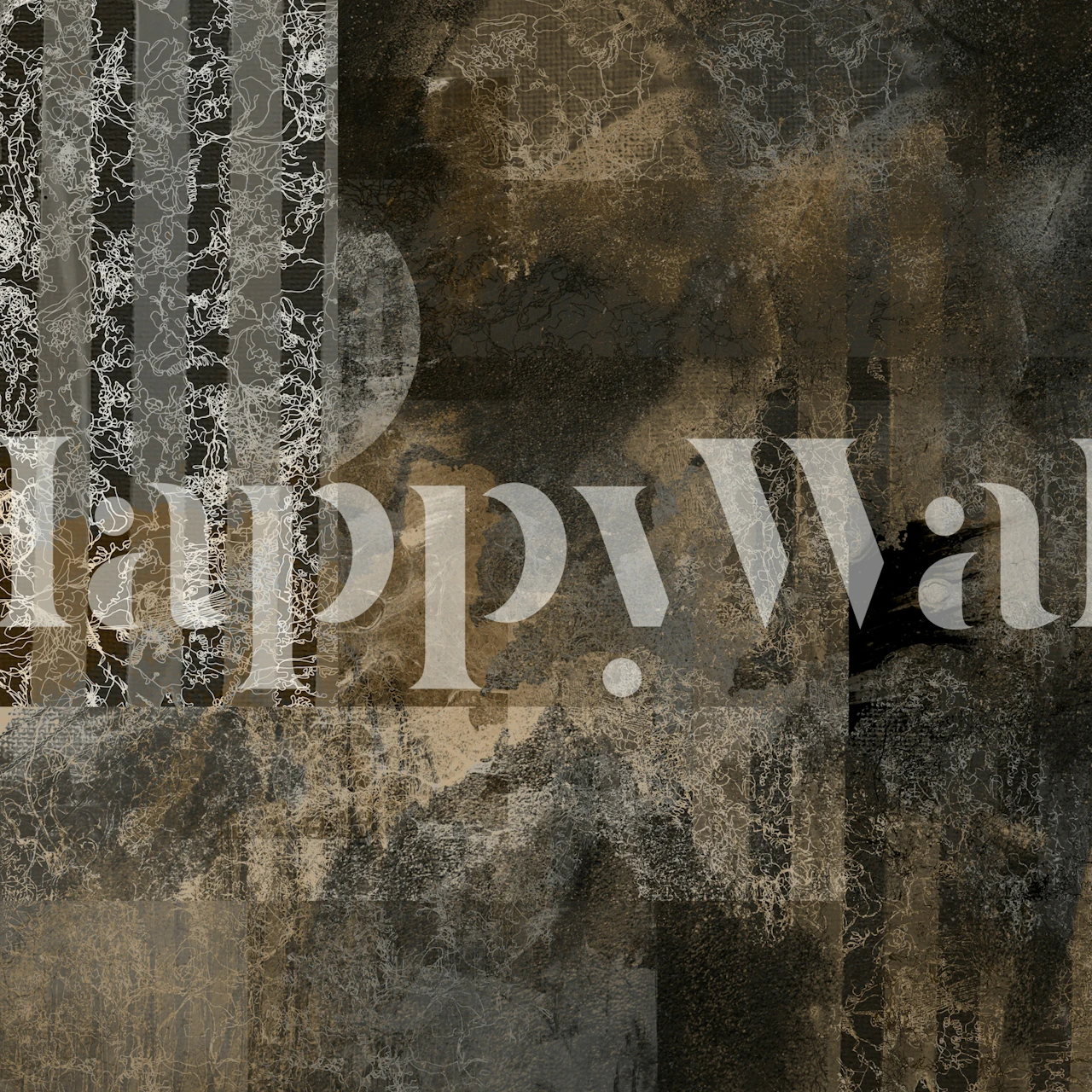 Earthy Grunge Elegance wallpaper in a room