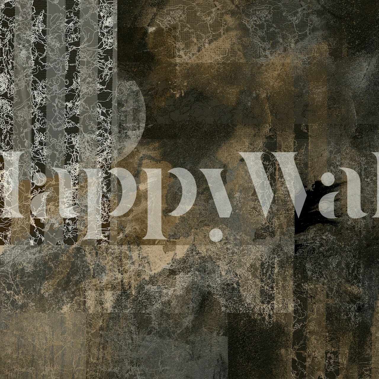 Earthy Grunge Elegance wallpaper in a room