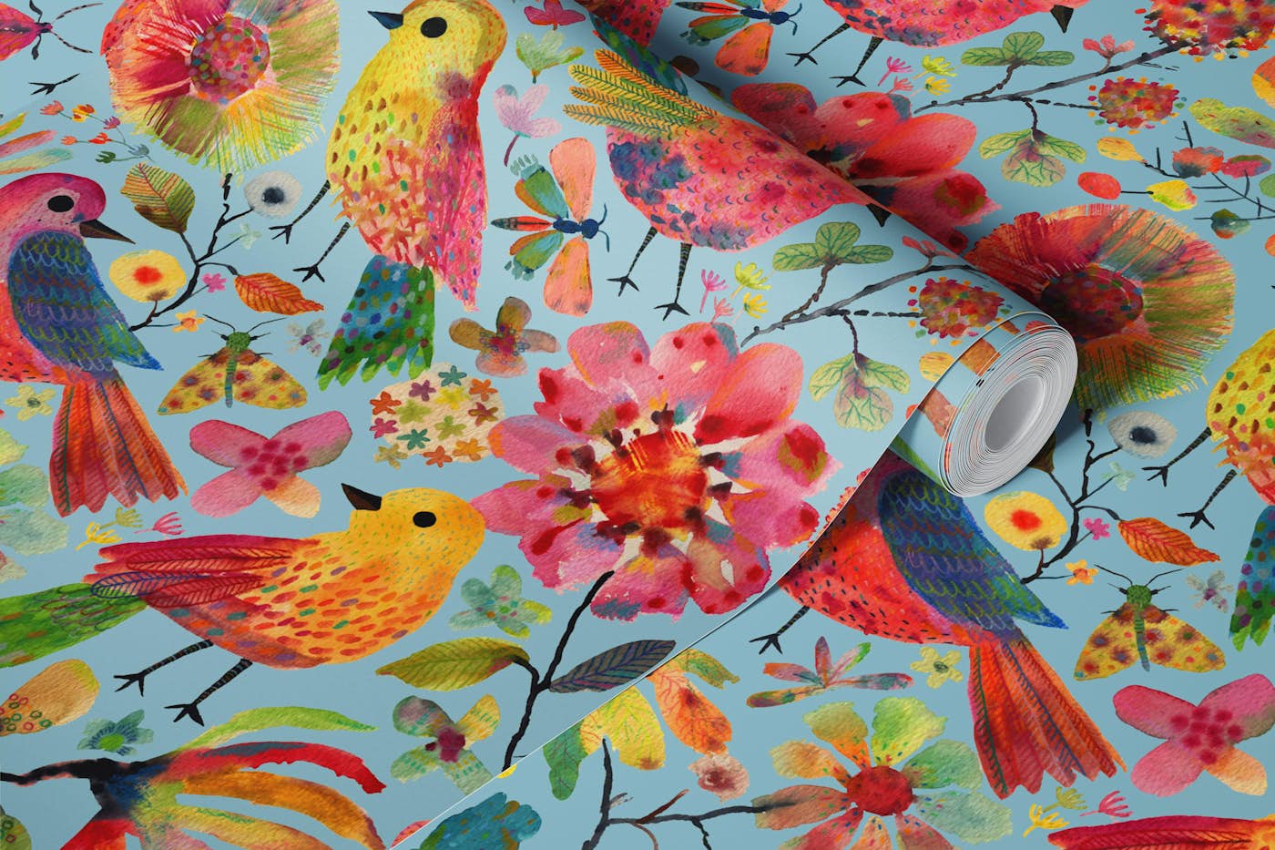 All you have to do is fly Blue wallpaper roll