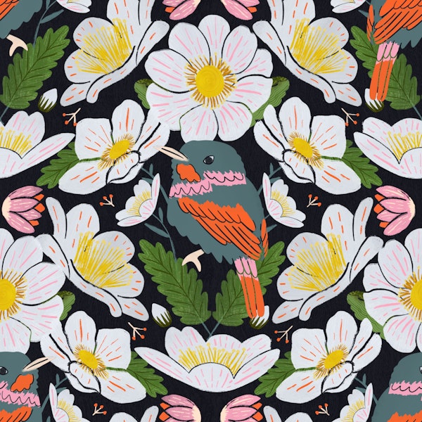 Mountain Avens Bird and Bloom Wonderland