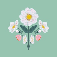 Elegant Garden Blossoms tapete