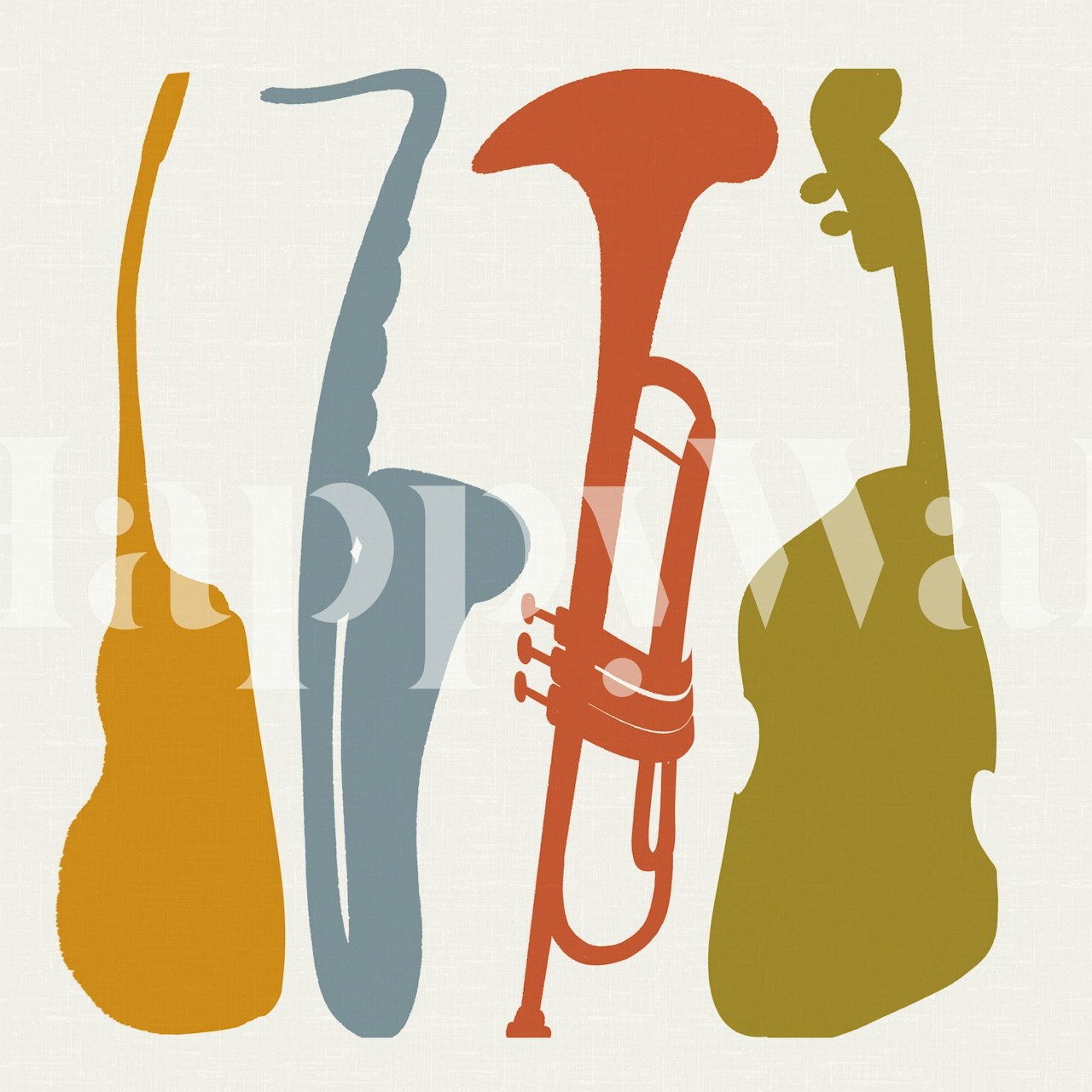 Carta da parati Jazz Symphony Abstract in una stanza