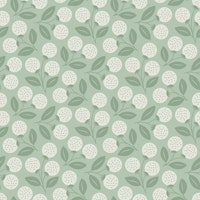 Rustic Sage Green Berries tapete