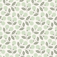 Rustic Light Green Berries behang