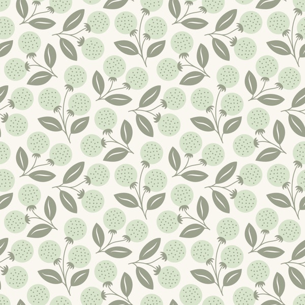 Rustic Light Green Berries