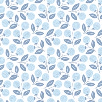 Rustic Light Blue Berries behang